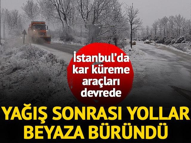 İstanbul’da kar yağışı sonrası Çatalca beyaza büründü! Çevre illerde de etkili oluyor